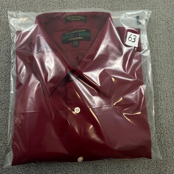 Alexander Julian Colours Shirt XL Burgundy Button Up Single Needle Luxury Men - Picture 12 of 12